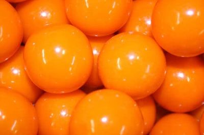 Bayside Candy 1&quot; Large Gumballs - Colored Gumball Collection - Gumball Machine - Orange Gumballs 1&quot; Large (1LB)