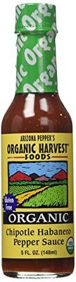 Organic Harvest Arizona Pepper&#39;s Chipotle Habanero Pepper Sauce, 5 Ounce (Pack of 12)