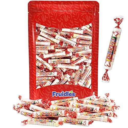 Fruidles Classic Smarties Hard Candy Roll, Original 15 Table, Assorted Flavors, Individually Wrapped (Half-Pound)