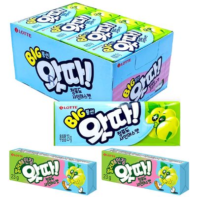 LENITH K-Food Korean Lotte Bubble Gum Muscat Chewy Flavored Bubble Gum Packs 23g x 16 Count