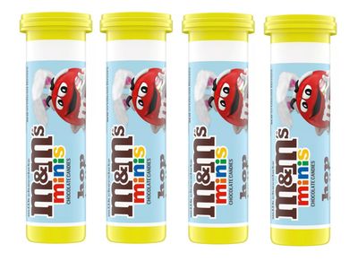 MM Mini Tubes - Pack of 4 - Delicious Candy Covered Chocolates - Easter Designs - Perfect for Easter Baskets - Great for Sharing with Friends and Family