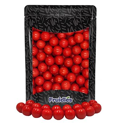 Fruidles Hot Cinnamon Chewing Gum Balls Flavored Candy Buffet Treats, Machine Size Refills, Kosher Certified Parve, 1&quot; Inch (Half-Pound)