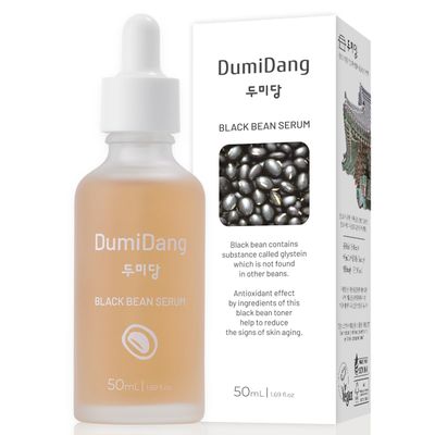DumiDang Black Bean Serum - Korean Traditional Vegan Skincare Formula, Anti-Aging and Elasticity with Fermented Black Bean Extract, Vegetable Collagen and Carrot Extract, 50mL 1.69fl.oz.