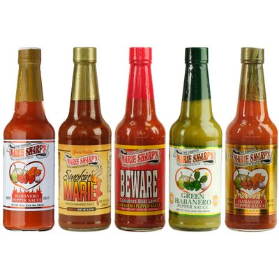 Marie Sharp&#39;s Hot Pepper Sauce Variety Set, 10 oz each
