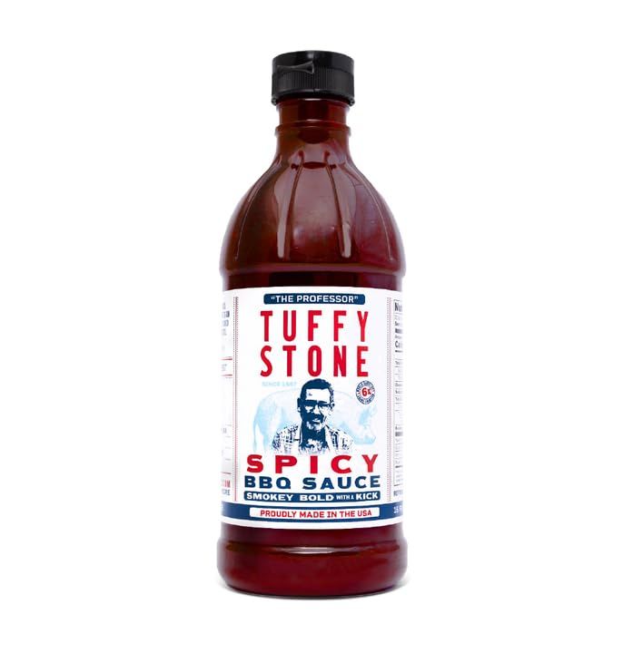 Spicy BBQ Sauce Tuffy Stone 6x World Barbecue Grand Champion I Smoky, Hot, and Tangy I All-Purpose BBQ Sauce Perfect for Smoked Meats I 16 oz bottle