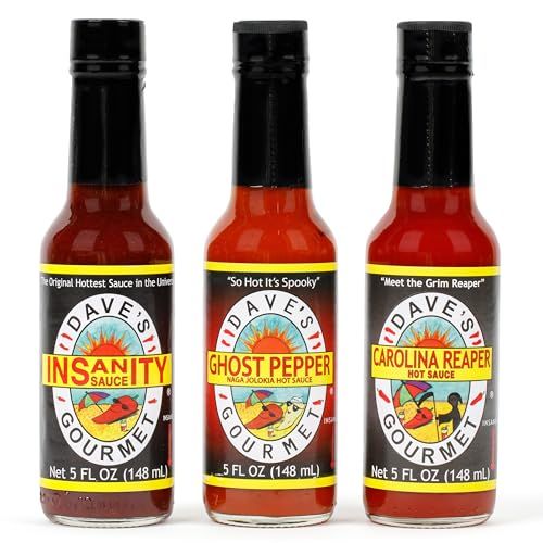 Super Spicy Hot Sauce 5oz 3-Pk (Insanity, Ghost Carolina Reaper)