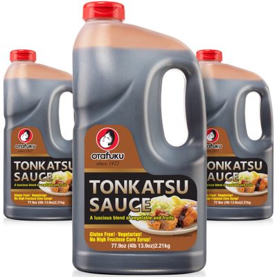 Otafuku Tonkatsu Sauce for Japanese Pork Cutlets, Restaurant Bulk Size, 1/2 Gallon (3 Pack)
