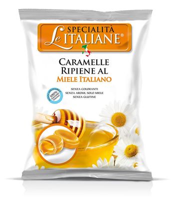 &quot;Le Italiane&quot; Italian Natural Hard Candy Filled With 100% Italian Honey (3.5 Oz)