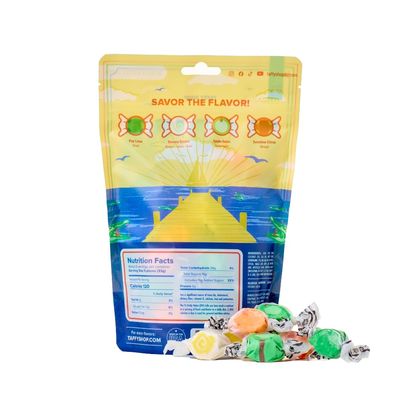 Taffy Shop Florida Salt Water Taffy -Gourmet Soft Chewy Candy, Variety Pack, Bulk Sweet Snack, Fresh Gift &amp; Gluten-Free, 35 Individually Wrapped Pieces(7oz)