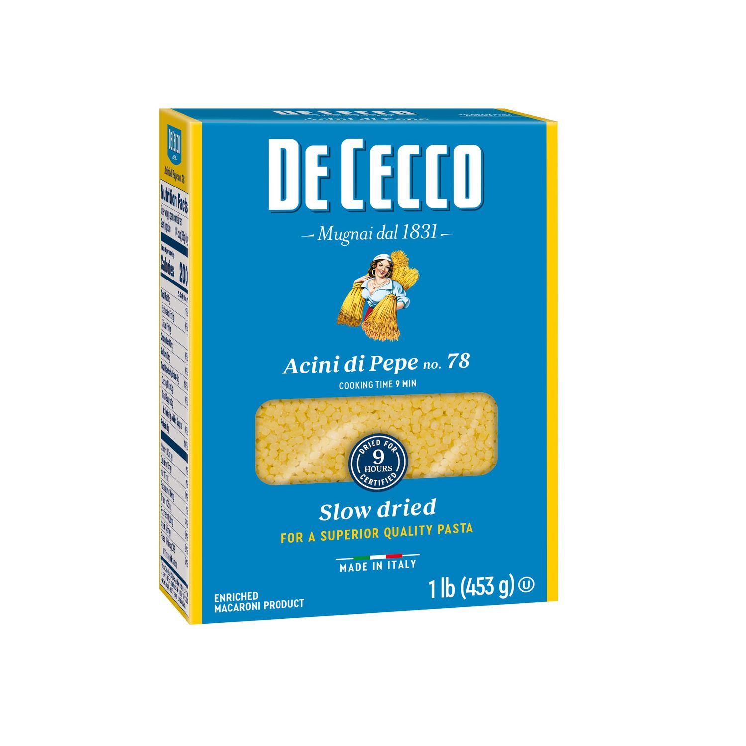 De Cecco Semolina Pasta, Acini Di Pepe No.78, 1 Pound