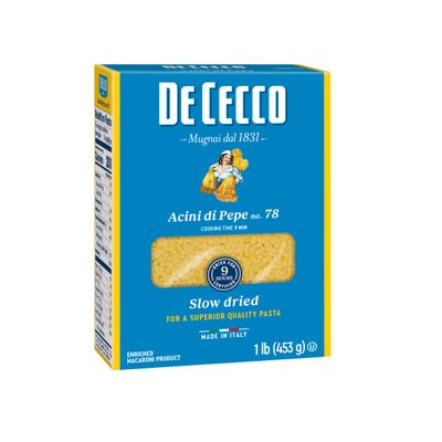 De Cecco Semolina Pasta, Acini Di Pepe No.78, 1 Pound