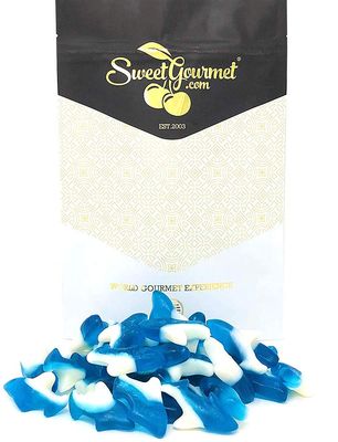 SweetGourmet Popsicle Blue Gummy Sharks Bulk Candy 1 Pound