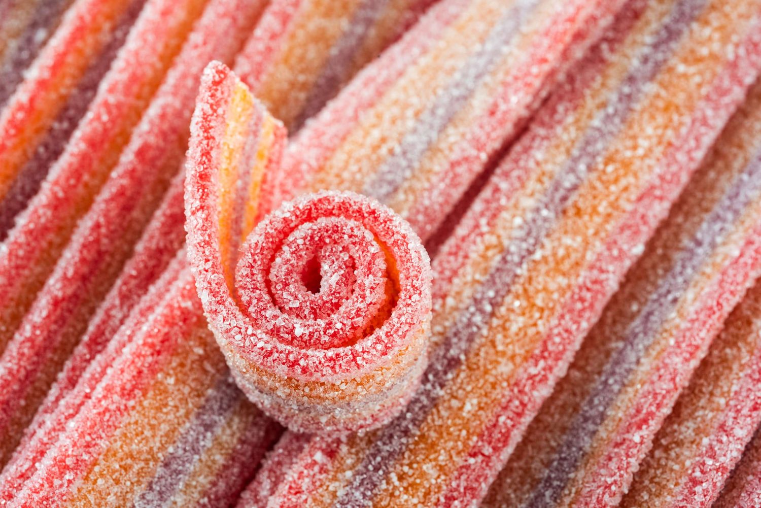 Herby Sour Candy Belt, Rainbow Flavor, Vegan &amp; Halal, 10 Oz Plastic Tub (Pack of 4)