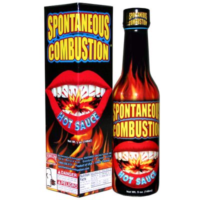 Spontaneous Combustion Hot Sauce and Habanero Hot Sauce - 5 oz - Try if you dare! - Perfect Gourmet Gift for the Hot Sauce Fan