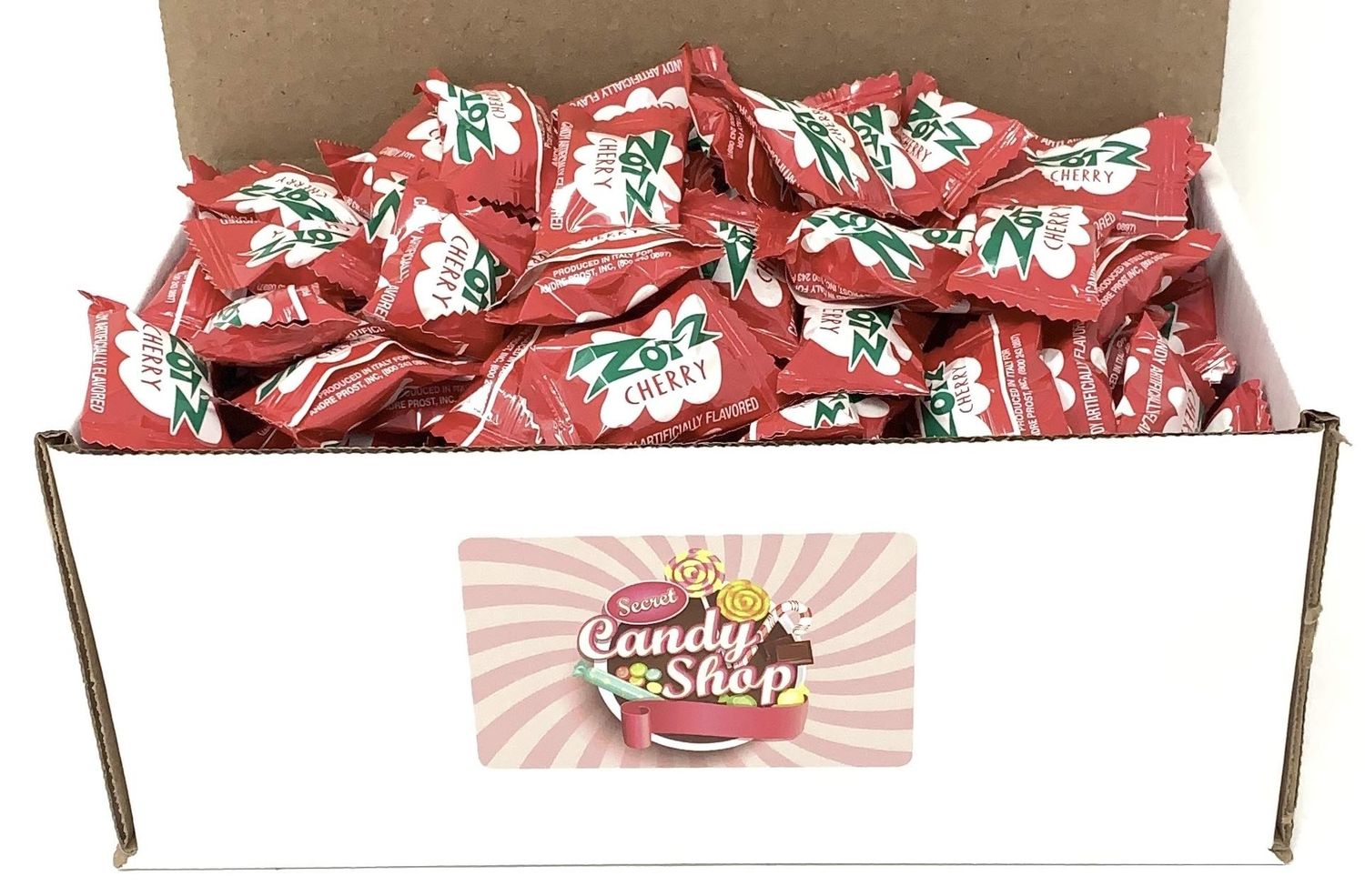 SECRET CANDY SHOP Zotz Fizzy Candy in Box, 2lb (Individually Wrapped) (Cherry)