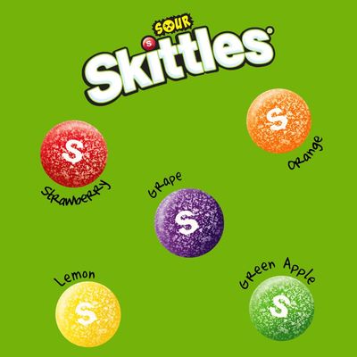 SKITTLES Sour Chewy Candy Bulk Pack - Share Size, 13.7 Oz Bags (Pack of 6), Tangy Fruit Flavors (Sour Strawberry, Lime, Lemon, Orange & Grape), Individually Wrapped, Sour Candy for Parties & Snacking