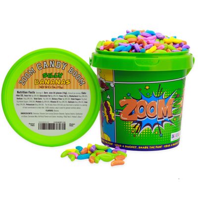 Bananas Runts Candy 1440 psc 1.7 lb per Bucket - Assorted Banana Candy Hard Candy Bulk Crazy Bananas for Vending Machine, Party Favors, Goody Bags, Cake Decorations, Pinata &amp; Gumball Machine Refills