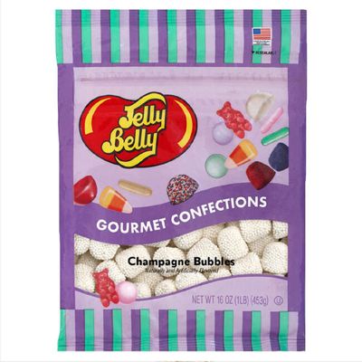 Jelly Belly Champagne Bubbles Candy - 1 Pound (16 Ounces) Resealable Bag - Genuine, Official, Straight from the Source