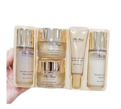 Korea Luxury SkincareNEW The First Geniture Special Moisture Gift Set 5 items Travel Kit (Skin Softener, Emulsion, Essence, Eye Cream, Cream)