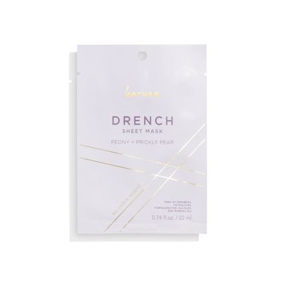 Karuna Skin - DRENCH Hydrating Sheet Mask, Pore-Minimizing Facial Skin Care Products, Hydrating Sheet Masks with Pear Extract &amp; Peony, Face Mask for Skin with Acne &amp; Dark Spots, 0.74 fl. oz./22 ml
