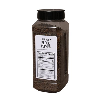 Sauer&#39;s Whole Black Pepper 1 Pound Canister Foodservice