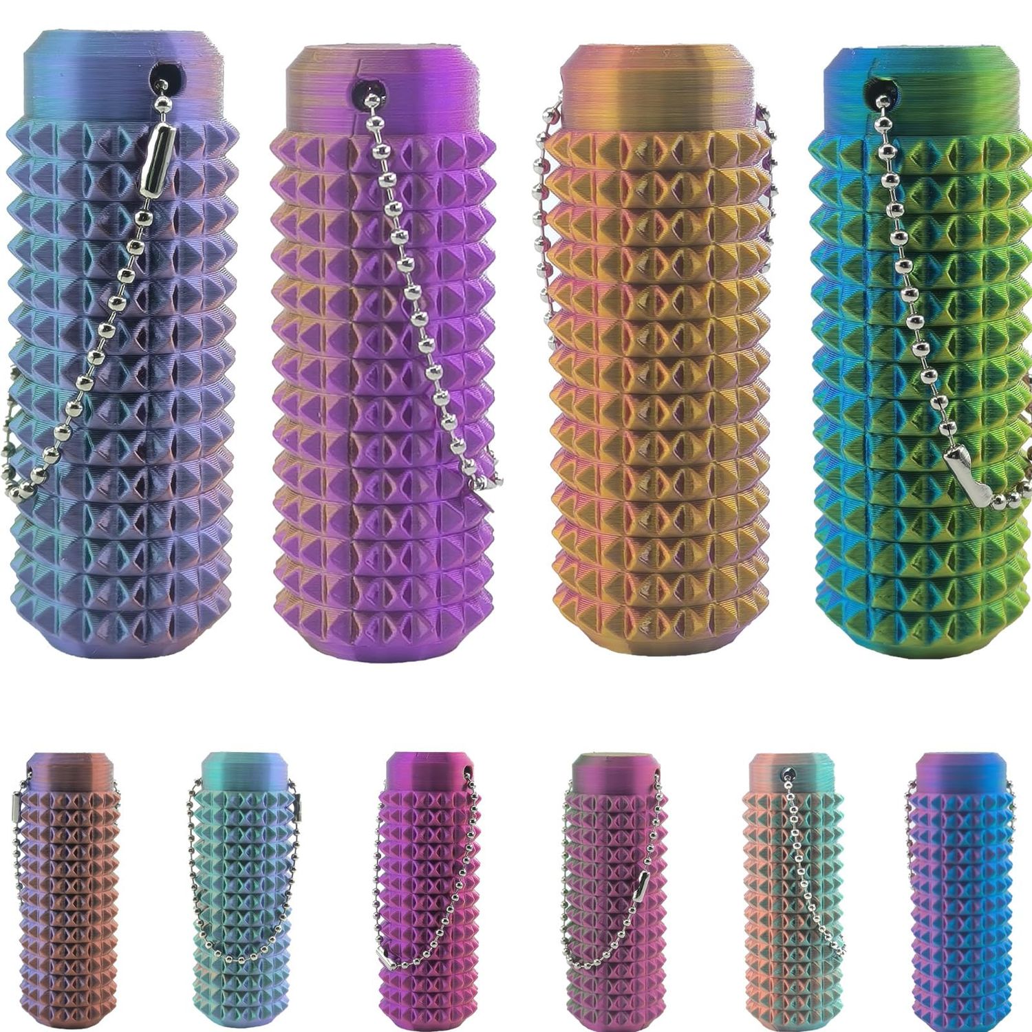 Little Ouchies Pain Fidget,Pain Stim Fidget Toy for Adults, Hard Spiky Fidget Massage Keychain for Stress Reduction and Focus,Novelty Easter Gifts for Friends (4PCS)
