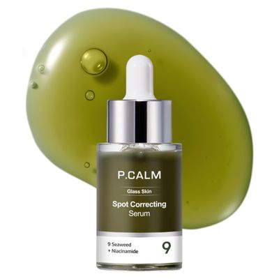 P.CALM Spot Correcting Serum - 9 Types of Seaweed Extract &amp; Niacinamide for Blemish Care, Skin Barrier Strengthening, and Even Skin Tone, Korean Seaweed Serum (30ml / 1.01 fl.oz)