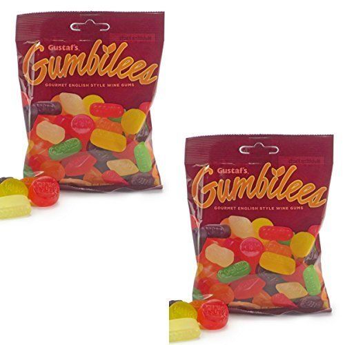 Gustaf&#39;s Gumbilees TWO PACK - Gourmet English Style Wine Gums - Gummi Fruit Candies 10.4 oz Total by Gustaf&#39;s