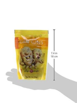 Gin Gins Double Strength Hard Ginger Candy, 3 oz, 6PK