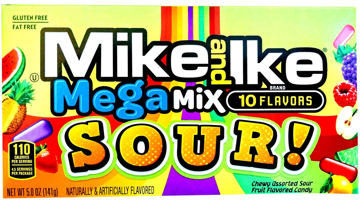 Mike and Ike Mega Mix Sour 5 oz. (Pack of 2)