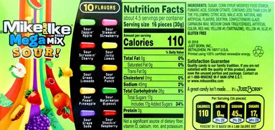 Mike and Ike Mega Mix Sour 5 oz. (Pack of 2)