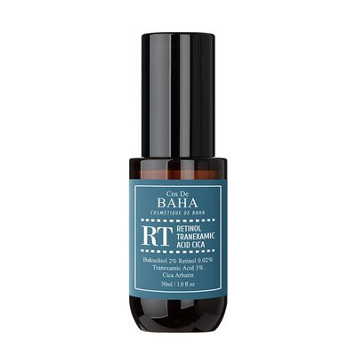 Retinol &amp; Tranexamic Acid Radiance Boost Facial Serum: Enhanced Skin Texture and Tone, with Hydrating Aloe &amp; Nourishing Botanicals, 1 Fl Oz (30ml)