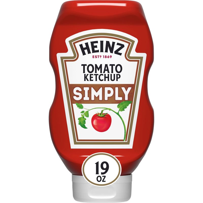Heinz Simply Tomato Ketchup with No Artificial Sweeteners, 19 oz Bottle