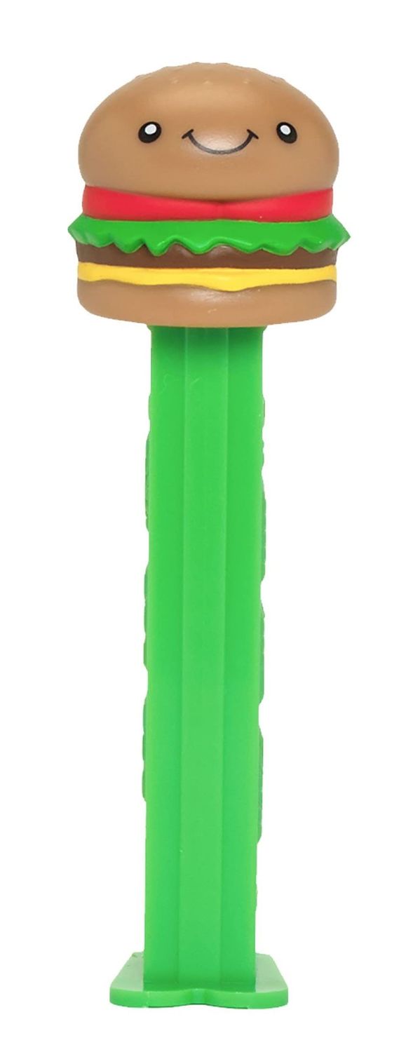 Pez Burger Candy Dispenser - Cheeseburger Pez Dispenser Pez Candy Dispenser with Candy Refills Burger Party Favor, Grab Bags