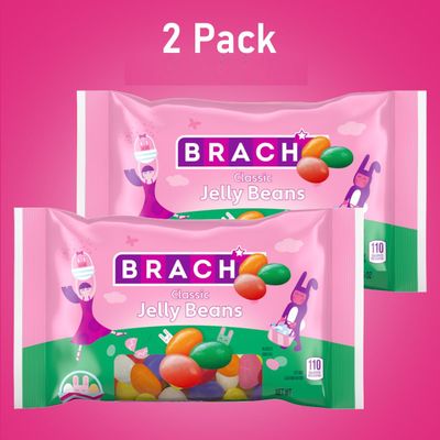 Easter Candy Classic BrachsJelly Beans Assorted Flavors - Colorful Jellybeans Fruity Candies for Kids, Party Favors, Birthdays, Easter Basket Stuffers, and Spare Time Indulgence (2 Packs)