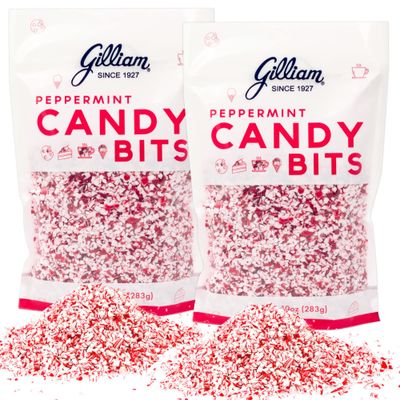 Needzo Fine Crushed Candy Dessert Toppings, Bulk Candies for Ice Cream, Cookies, Cupcakes (Pack of 2) (Peppermint)