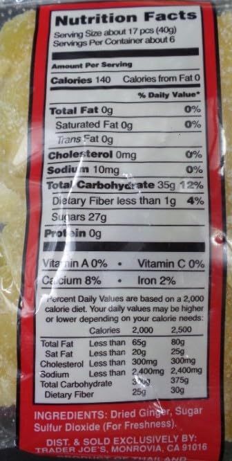 3 Packs Trader Joe's Crystallized Candied Ginger Sweet &amp; Spicy
