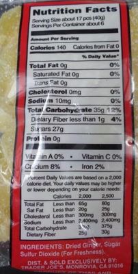 3 Packs Trader Joe's Crystallized Candied Ginger Sweet &amp; Spicy