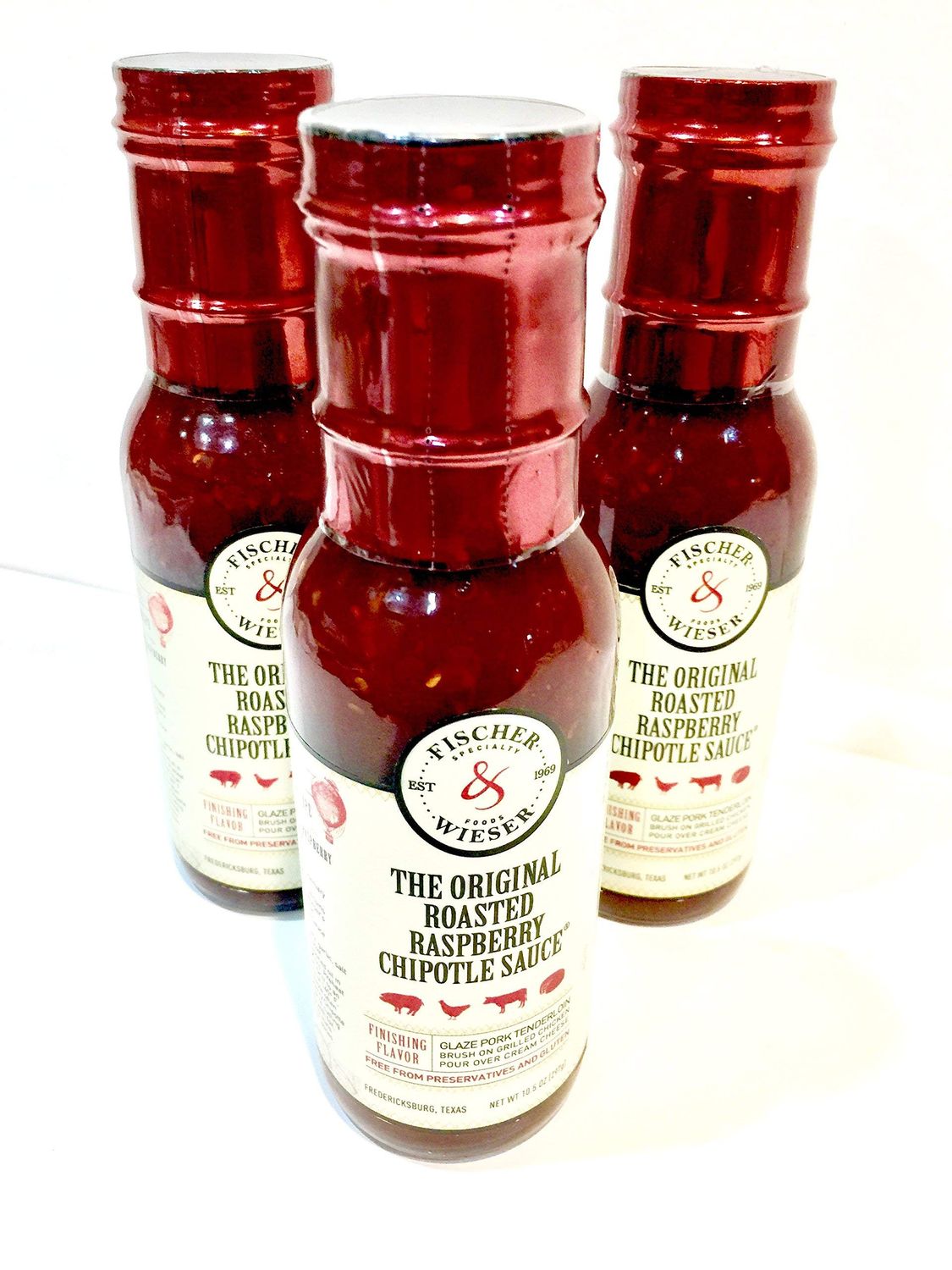Fischer &amp; Wieser The Original Roasted Raspberry Chipotle Sauce 10.5 Oz (Pack of 3)
