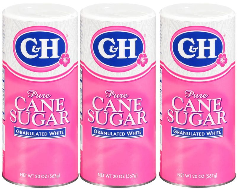 C&amp;H Granulated Sugar, 20 oz Canister Premium Pure Cane Sugar (Pack of 3)
