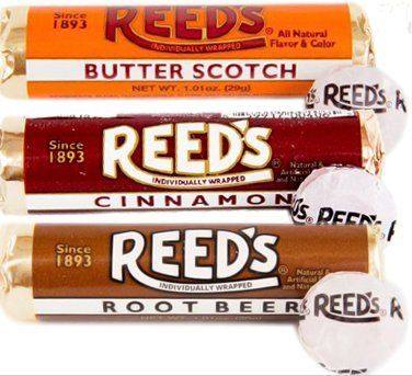 Reeds Hard Candy Rolls- 6ct- 2 Root Beer, 2 Cinnamon, &amp; 2 Butterscotch