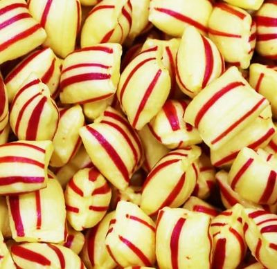 SweetGourmet Striped Butter Mints - Cinnamon Flavor Candies, Red and Yellow, Bulk Pack 1 Pound