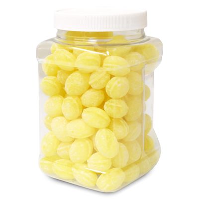 Sarah&#39;s Candy Factory Sanded Lemon Drops Old Fashioned Hard Candy (Gluten Free) in Jar, 24 Oz