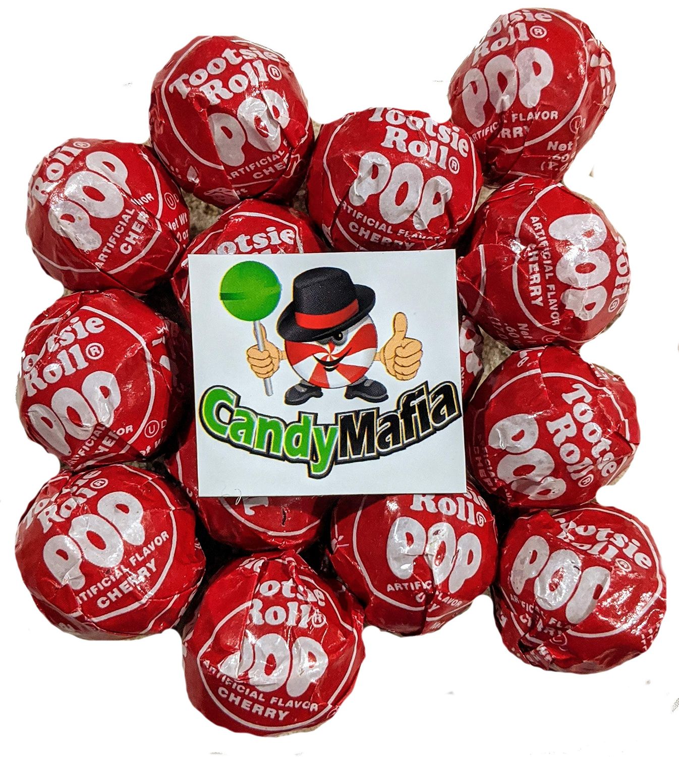 Cherry Suckers 60 Count with Refrigerator Magnet (Cherry)