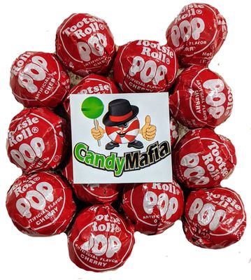 Cherry Suckers 60 Count with Refrigerator Magnet (Cherry)