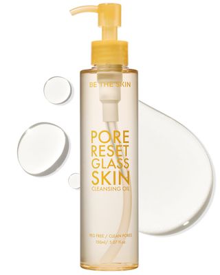 BE THE SKIN Pore Reset Glass Skin Cleansing Oil - Gentle Makeup Remover Oil for Glass Clear Skin with Plant-derived Oils - Removes Sebum and Blackheads - For All Skin Types, 5.07 fl.oz.