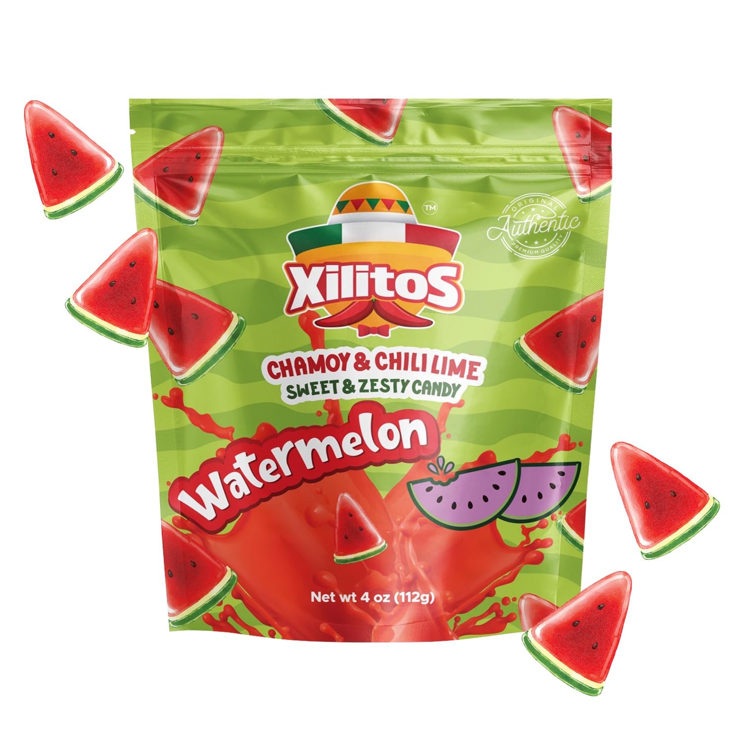 Mexican Candy Watermelon Chamoy Candy Gummies, Spicy, Sweet &amp; Zesty Watermelon Grummy with Chamoy Chili Lime, a Unique Mexican Snack for Spicy Sweets Lovers, Gluten-Free by Cosmic Freeze