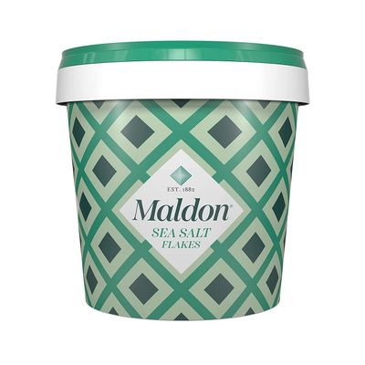 Maldon Salt Company Salt, Sea Salt Flakes, 20 oz (570 g), Resealable Tub, Kosher, Natural, Handcrafted, Gourmet, Pyramid Crystals-1