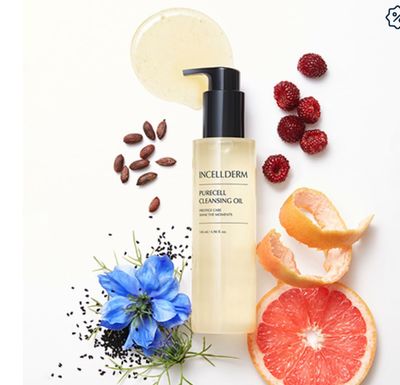 INCELLDERM Riman Purecell Cleansing Oil 4.9 fl oz Gentle Makeup Remover and Hydrating Cleanser Lightweight and Non-Comedogenic Suitable for Various Skin Types Plant-Based Formula
