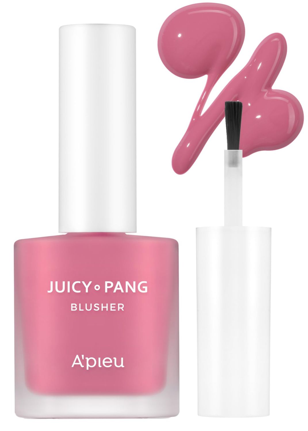 A'PIEU Juicy-Pang Water Blusher PK02 (0.31 fl oz) - Dewy-Liquid Cheek Color with Fruity Tint and Soft Blendable Texture. Fruit Extract Blend, Rose Flower Water.